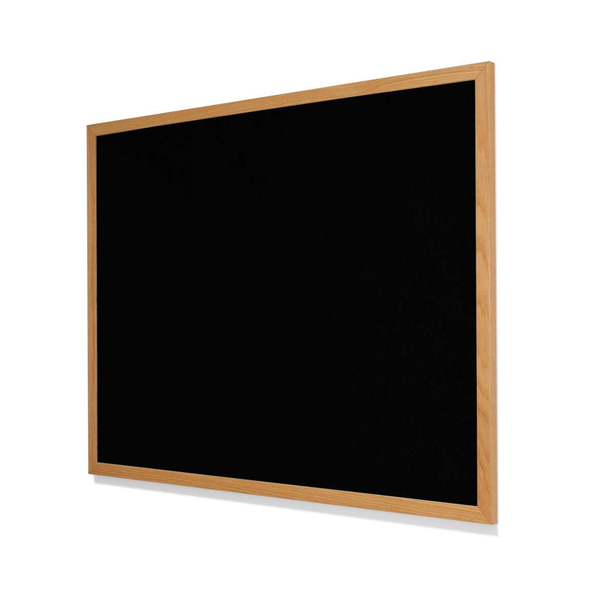 Guilford of Maine FR701 Black Cork Board with Narrow Red Oak Frame
